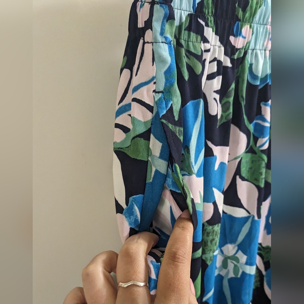 LOFT Tropical Print Maxi Skirt - Blue and Green - Picture 4 of 7